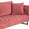 Armen Living Lenox Pink Velvet Modern Sofa with Brass Legs LCLN3PNK - alternate 7